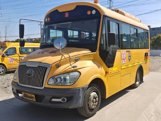 I sedili gialli Front Engine Sliding Window With A/C di colore 27 dello scuolabus della seconda mano hanno utilizzato il bus ZK6609 di Yutong