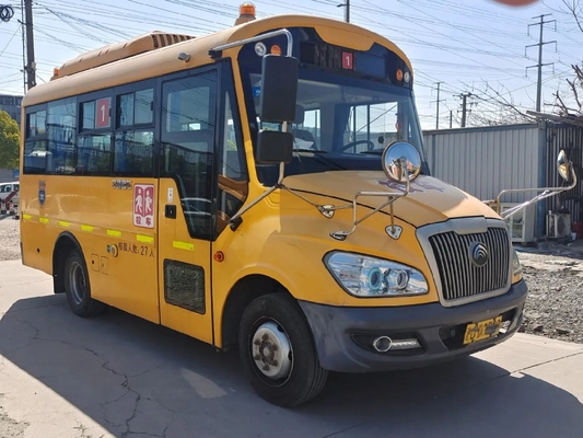 I sedili gialli Front Engine Sliding Window With A/C di colore 27 dello scuolabus della seconda mano hanno utilizzato il bus ZK6609 di Yutong